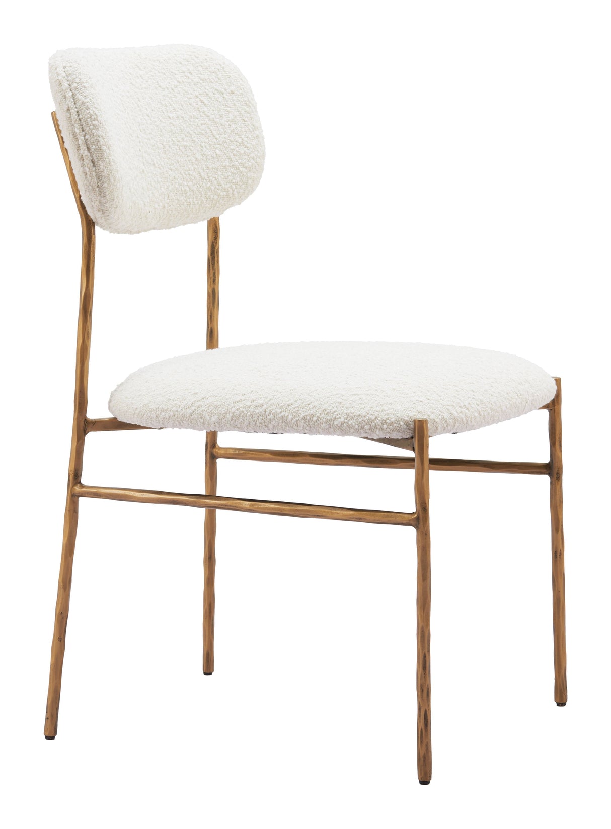 Sydhavnen Cream & Gold Dining Chair by Zuomod at Eve Furniture