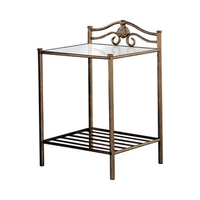 Sydney Antique Brushed Gold 2-Shlef Nightstand by Coaster at Eve Furniture