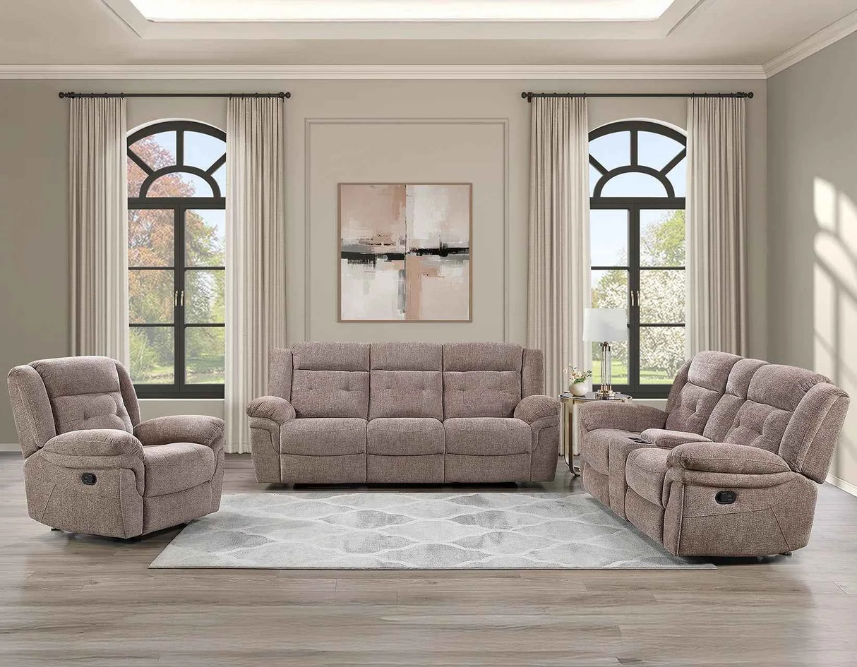Sydney Brown Manual Reclining Set by Steve Silver at Eve Furniture