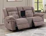 Sydney Console Loveseat, Manual Reclining, Glider, Brown by Steve Silver at Eve Furniture