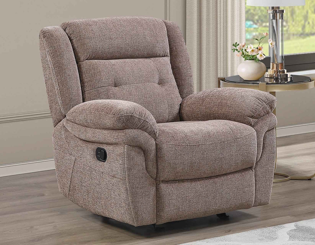 Sydney Glider Recliner, Manual, Brown by Steve Silver at Eve Furniture