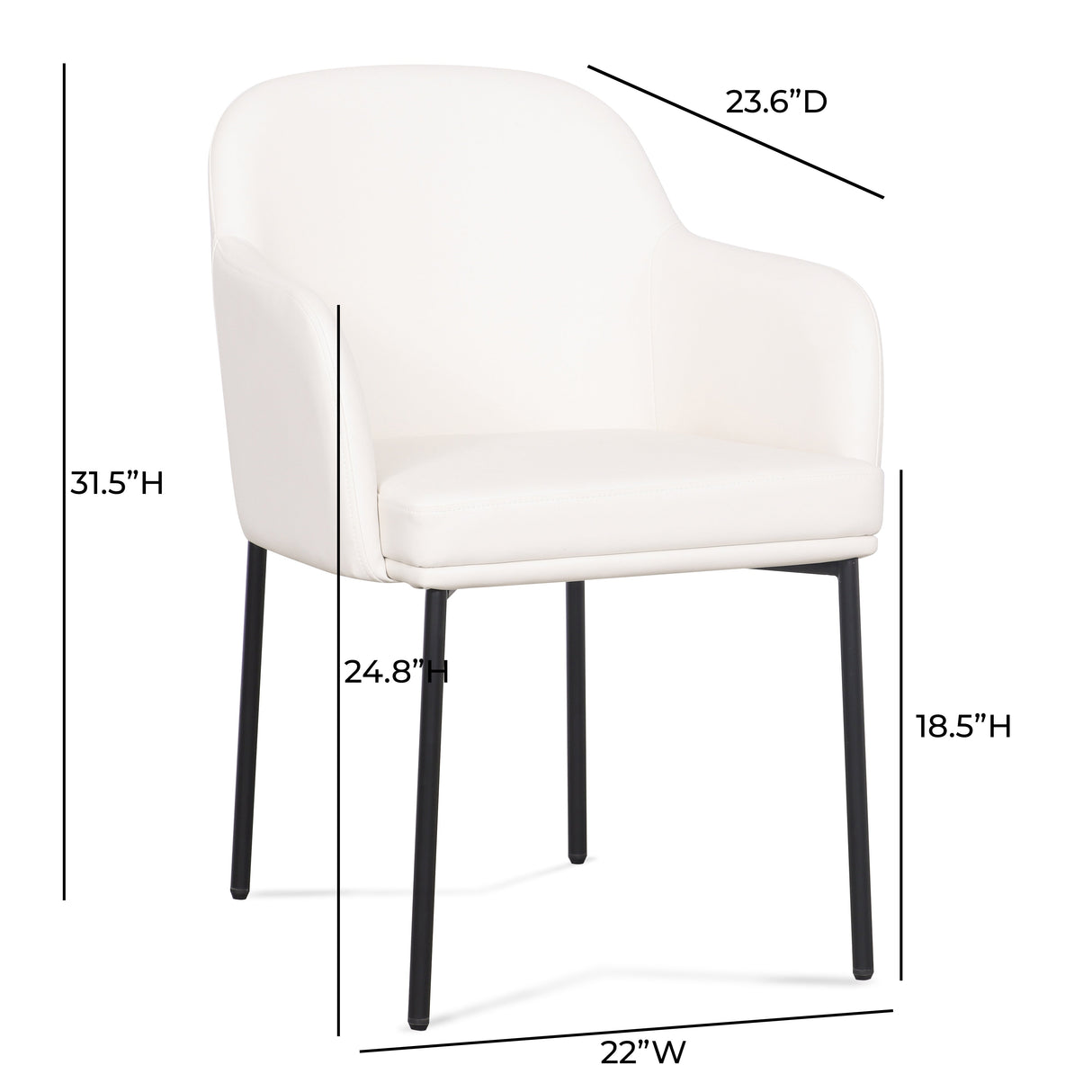 Sydney Performance Vegan Leather Armchair - Set of 2 by TOV Furniture at Eve Furniture