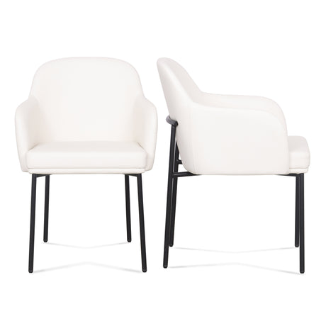 Sydney Performance Vegan Leather Armchair - Set of 2 by TOV Furniture at Eve Furniture