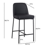 Sydney Performance Vegan Leather Counter Stool - Set of 2 by TOV Furniture at Eve Furniture