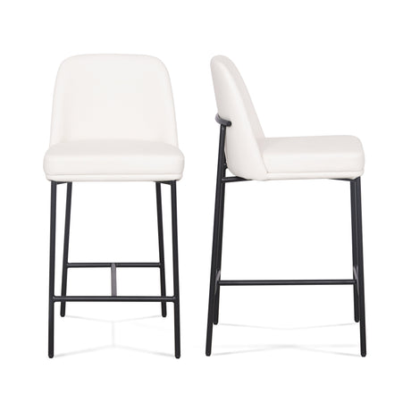 Sydney Performance Vegan Leather Counter Stool - Set of 2 by TOV Furniture at Eve Furniture