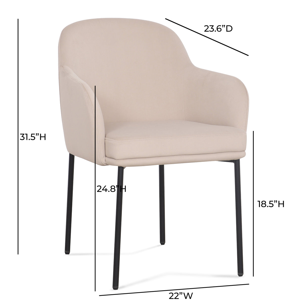 Sydney Performance Velvet Armchair - Set of 2 by TOV Furniture at Eve Furniture