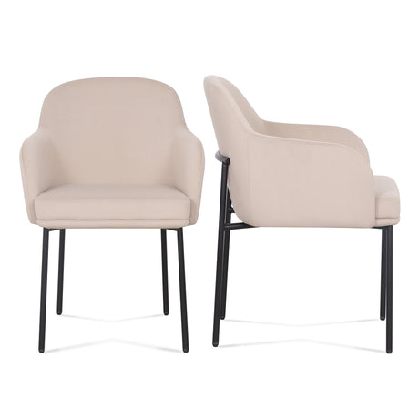 Sydney Performance Velvet Armchair - Set of 2 by TOV Furniture at Eve Furniture
