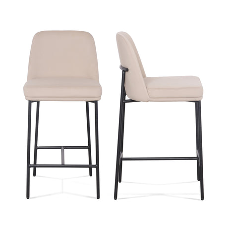 Sydney Performance Velvet Counter Stool Set of 2 by TOV Furniture at Eve Furniture