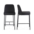 Sydney Performance Velvet Counter Stool Set of 2 by TOV Furniture at Eve Furniture