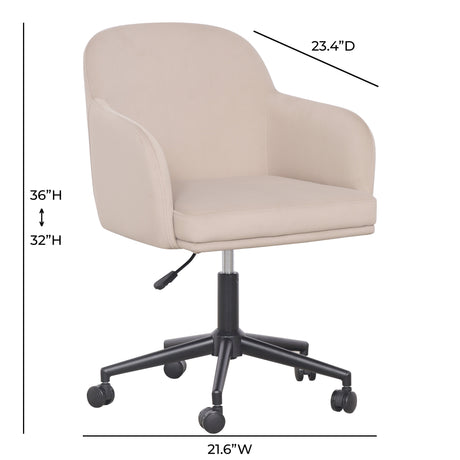 Sydney Performance Velvet Office Desk Chair by TOV Furniture at Eve Furniture