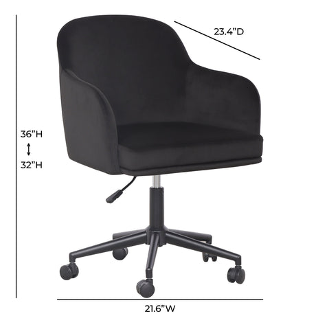 Sydney Performance Velvet Office Desk Chair by TOV Furniture at Eve Furniture