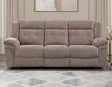 Sydney Sofa, Manual Reclining, Double Glider, Brown by Steve Silver at Eve Furniture