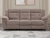 Sydney Sofa, Manual Reclining, Double Glider, Brown by Steve Silver at Eve Furniture