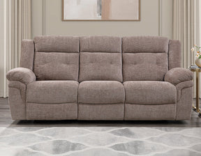 Sydney Sofa, Manual Reclining, Double Glider, Brown by Steve Silver at Eve Furniture