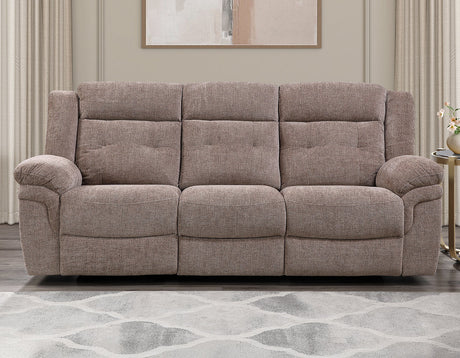 Sydney Sofa, Manual Reclining, Double Glider, Brown by Steve Silver at Eve Furniture