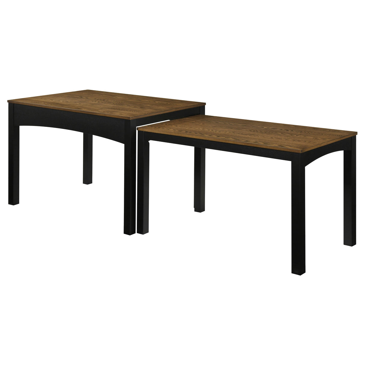 Sykes Brown And Black 47-inch 2-Piece Nesting Dining Table by Coaster at Eve Furniture