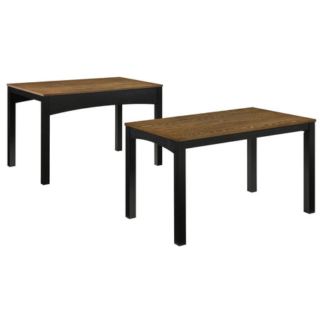 Sykes Brown And Black 47-inch 2-Piece Nesting Dining Table by Coaster at Eve Furniture