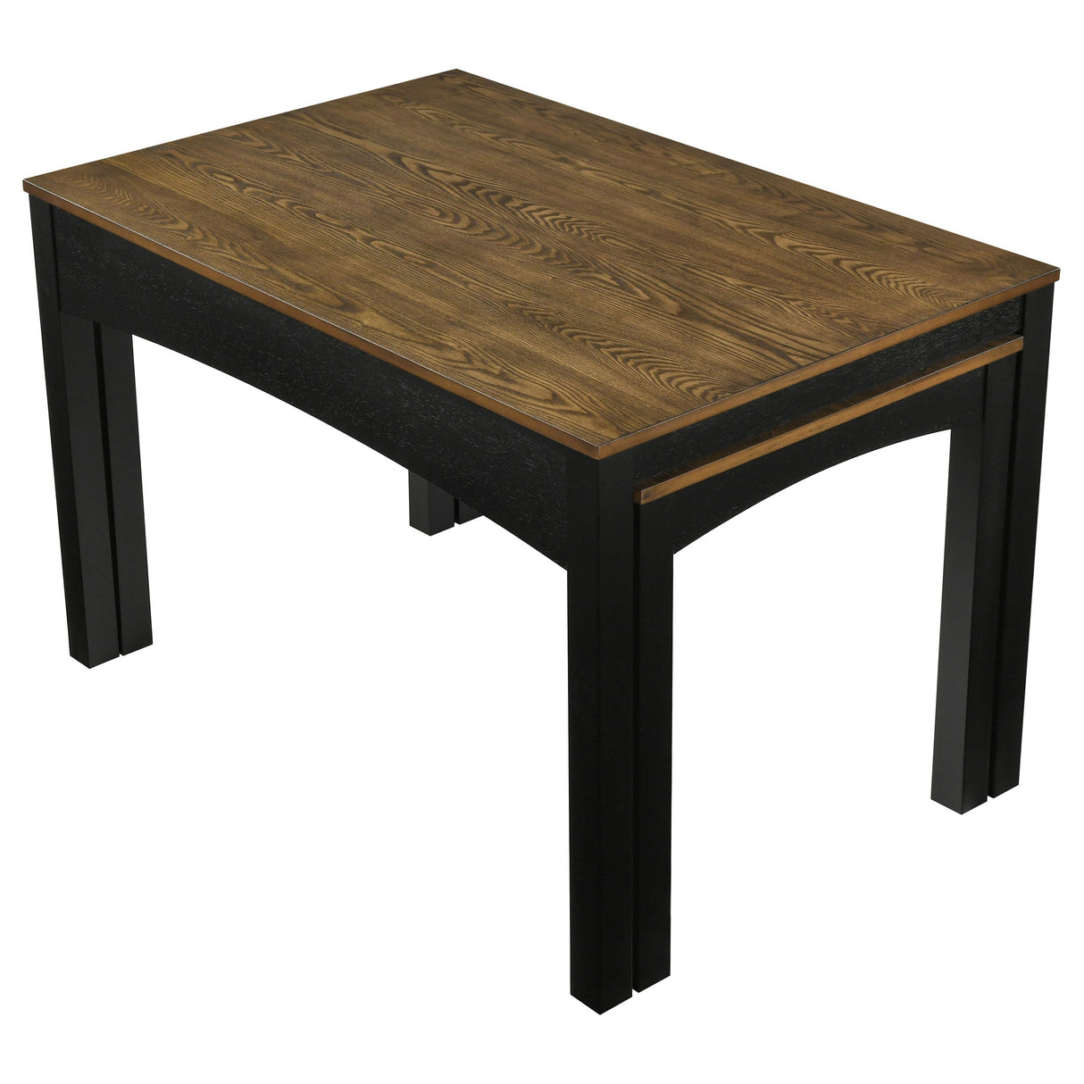 Sykes Brown And Black 47-inch 2-Piece Nesting Dining Table by Coaster at Eve Furniture