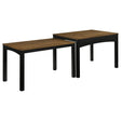 Sykes Brown And Black 47-inch 2-Piece Nesting Dining Table by Coaster at Eve Furniture