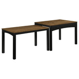 Sykes Brown And Black 47-inch 2-Piece Nesting Dining Table by Coaster at Eve Furniture