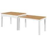 Sykes Natural And White 47-inch 2-Piece Nesting Dining Table by Coaster at Eve Furniture