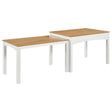 Sykes Natural And White 47-inch 2-Piece Nesting Dining Table by Coaster at Eve Furniture