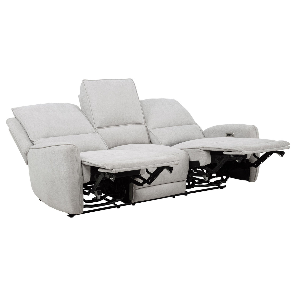 Sylmar Chenille Upholstered Power Reclining Sofa Dove Grey by Coaster at Eve Furniture