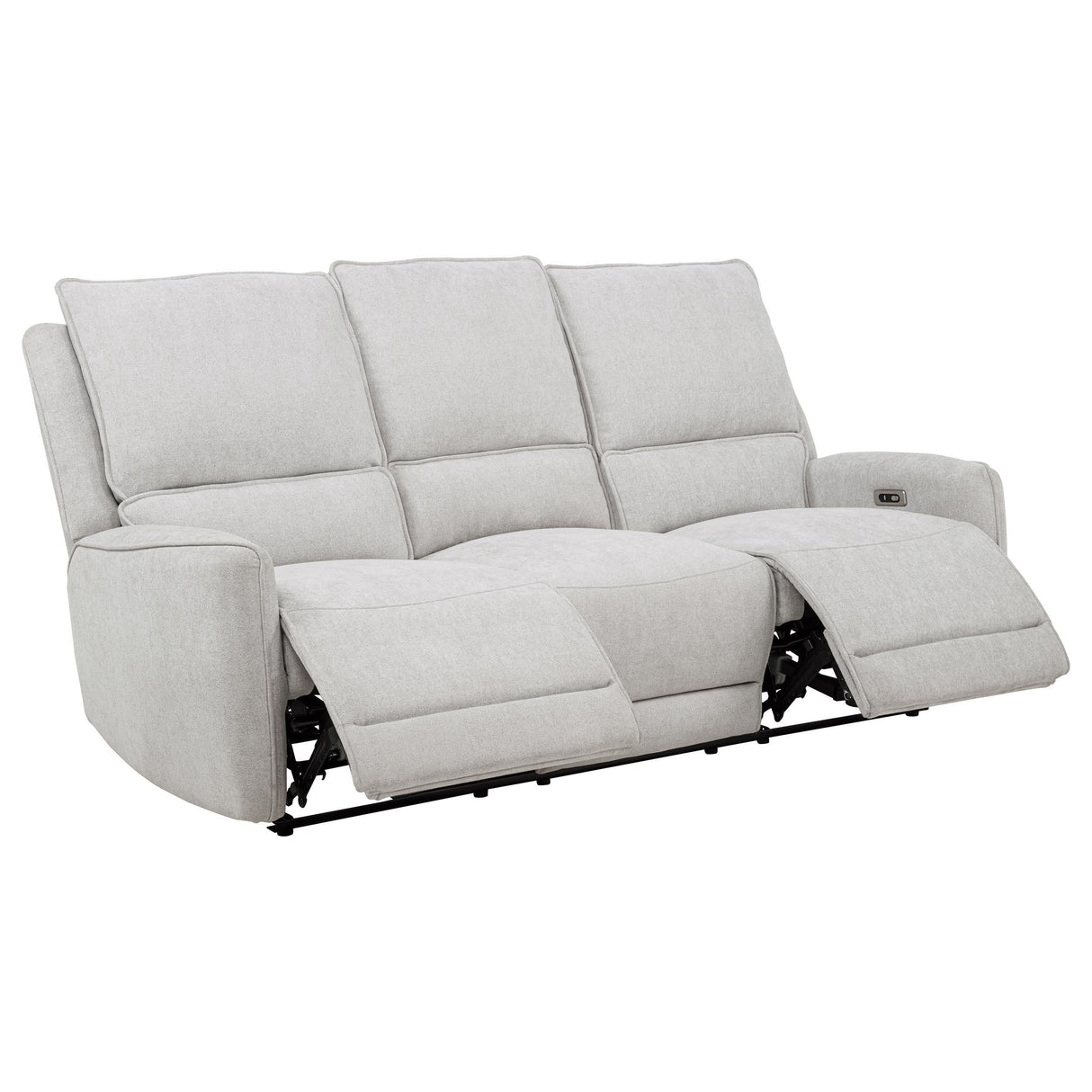 Sylmar Dove Gray 2-Piece Chenille Power Reclining Set by Coaster at Eve Furniture