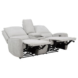 Sylmar Dove Gray 2-Piece Chenille Power Reclining Set by Coaster at Eve Furniture