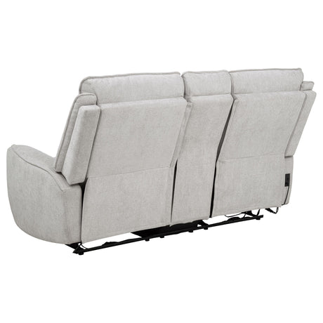 Sylmar Dove Gray 2-Piece Chenille Power Reclining Set by Coaster at Eve Furniture