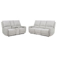 Sylmar Dove Gray 2-Piece Chenille Power Reclining Set by Coaster at Eve Furniture
