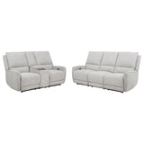 Sylmar Dove Gray 2-Piece Chenille Power Reclining Set by Coaster at Eve Furniture