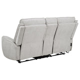 Sylmar Dove Gray 2-Piece Chenille Power Reclining Set by Coaster at Eve Furniture