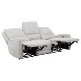 Sylmar Dove Gray 3-Piece Chenille Power Reclining Set by Coaster at Eve Furniture