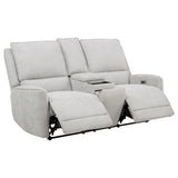 Sylmar Dove Gray 3-Piece Chenille Power Reclining Set by Coaster at Eve Furniture
