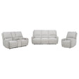 Sylmar Dove Gray 3-Piece Chenille Power Reclining Set by Coaster at Eve Furniture