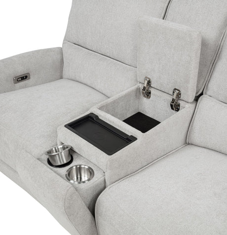 Sylmar Dove Gray 3-Piece Chenille Power Reclining Set by Coaster at Eve Furniture