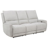 Sylmar Dove Gray 3-Piece Chenille Power Reclining Set by Coaster at Eve Furniture