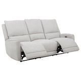 Sylmar Dove Gray 3-Piece Chenille Power Reclining Set by Coaster at Eve Furniture