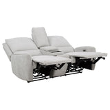Sylmar Dove Gray 3-Piece Chenille Power Reclining Set by Coaster at Eve Furniture