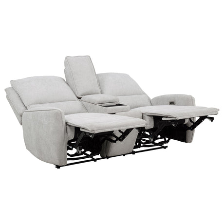 Sylmar Dove Gray 3-Piece Chenille Power Reclining Set by Coaster at Eve Furniture