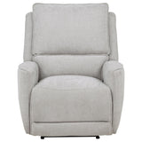 Sylmar Dove Gray Chenille Upholstered Power Recliner by Coaster at Eve Furniture