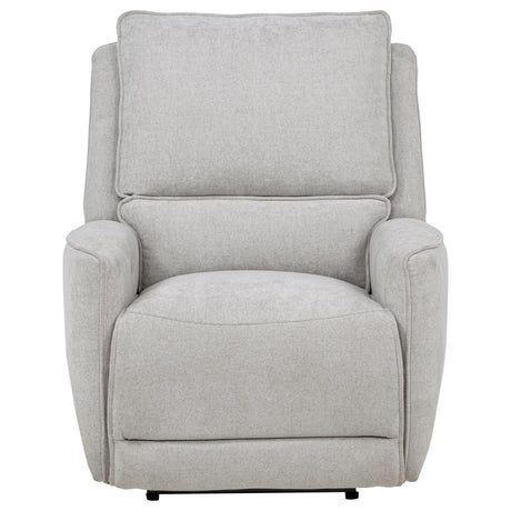Sylmar Dove Gray Chenille Upholstered Power Recliner by Coaster at Eve Furniture