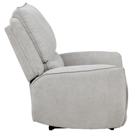 Sylmar Dove Gray Chenille Upholstered Power Recliner by Coaster at Eve Furniture