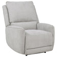 Sylmar Dove Gray Chenille Upholstered Power Recliner by Coaster at Eve Furniture