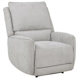 Sylmar Dove Gray Chenille Upholstered Power Recliner by Coaster at Eve Furniture