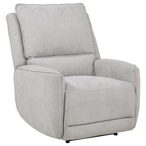 Sylmar Dove Gray Chenille Upholstered Power Recliner by Coaster at Eve Furniture
