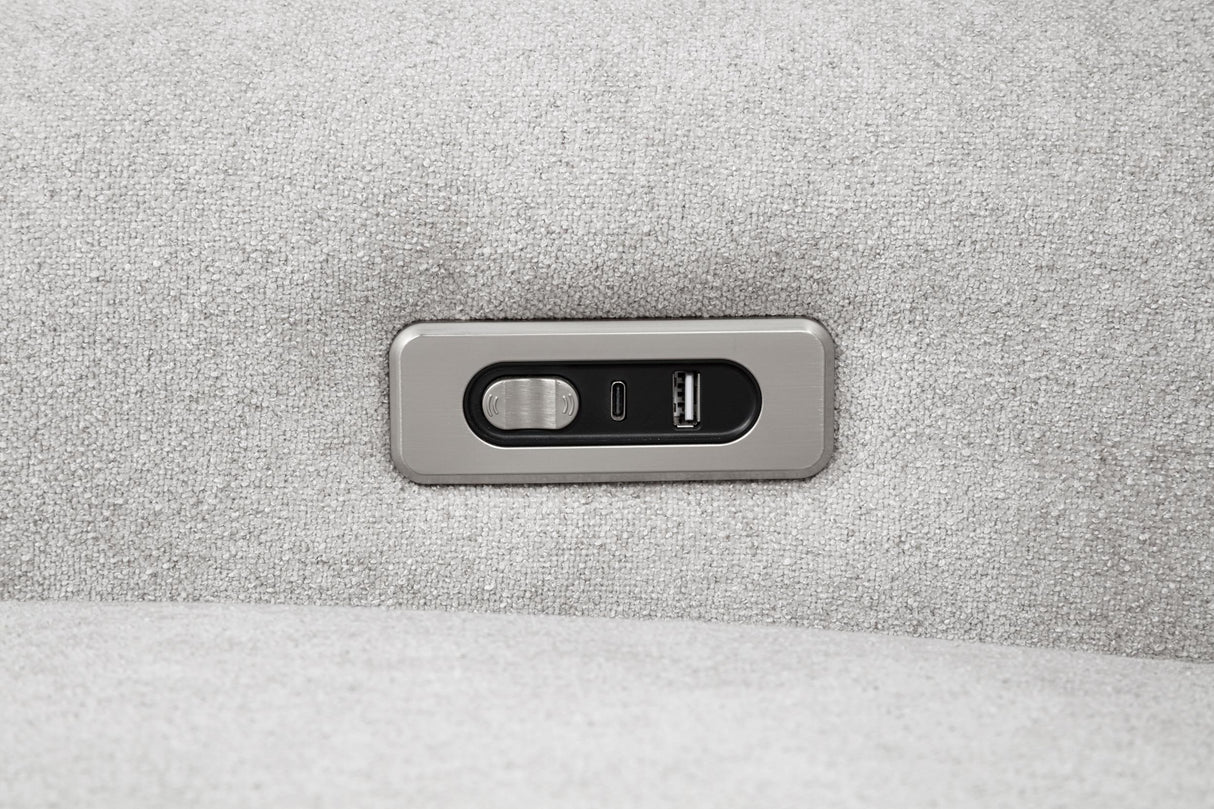 Sylmar Chenille Upholstered Power Reclining Sofa Dove Grey by Coaster at Eve Furniture