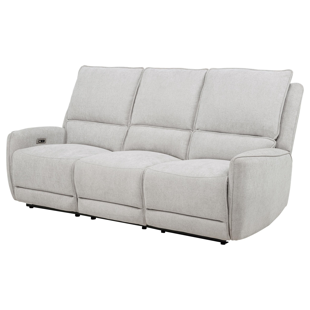 Sylmar Chenille Upholstered Power Reclining Sofa Dove Grey by Coaster at Eve Furniture