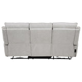 Sylmar Chenille Upholstered Power Reclining Sofa Dove Grey by Coaster at Eve Furniture